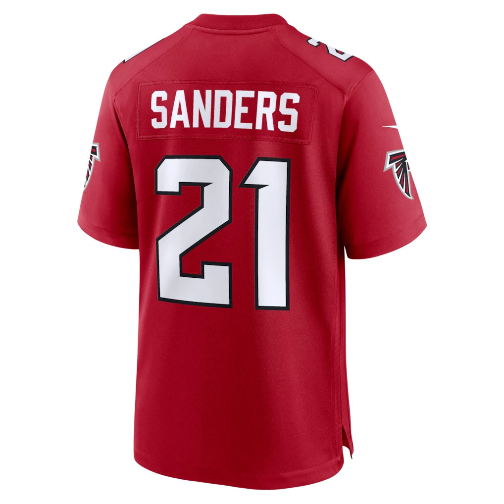 A.Falcons #21 Deion Sanders Red Retired Player Game Stitched Football American Jersey
