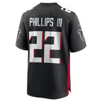 A.Falcons #22 Clark Phillips III Black Team Game Stitched Football American Jersey