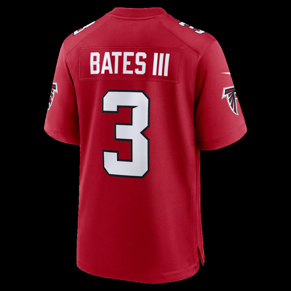 A.Falcons #3 Jessie Bates III Red Game Stitched Football American Jersey