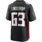 A.Falcons #63 Chris Lindstrom Black Game Stitched Football American Jersey