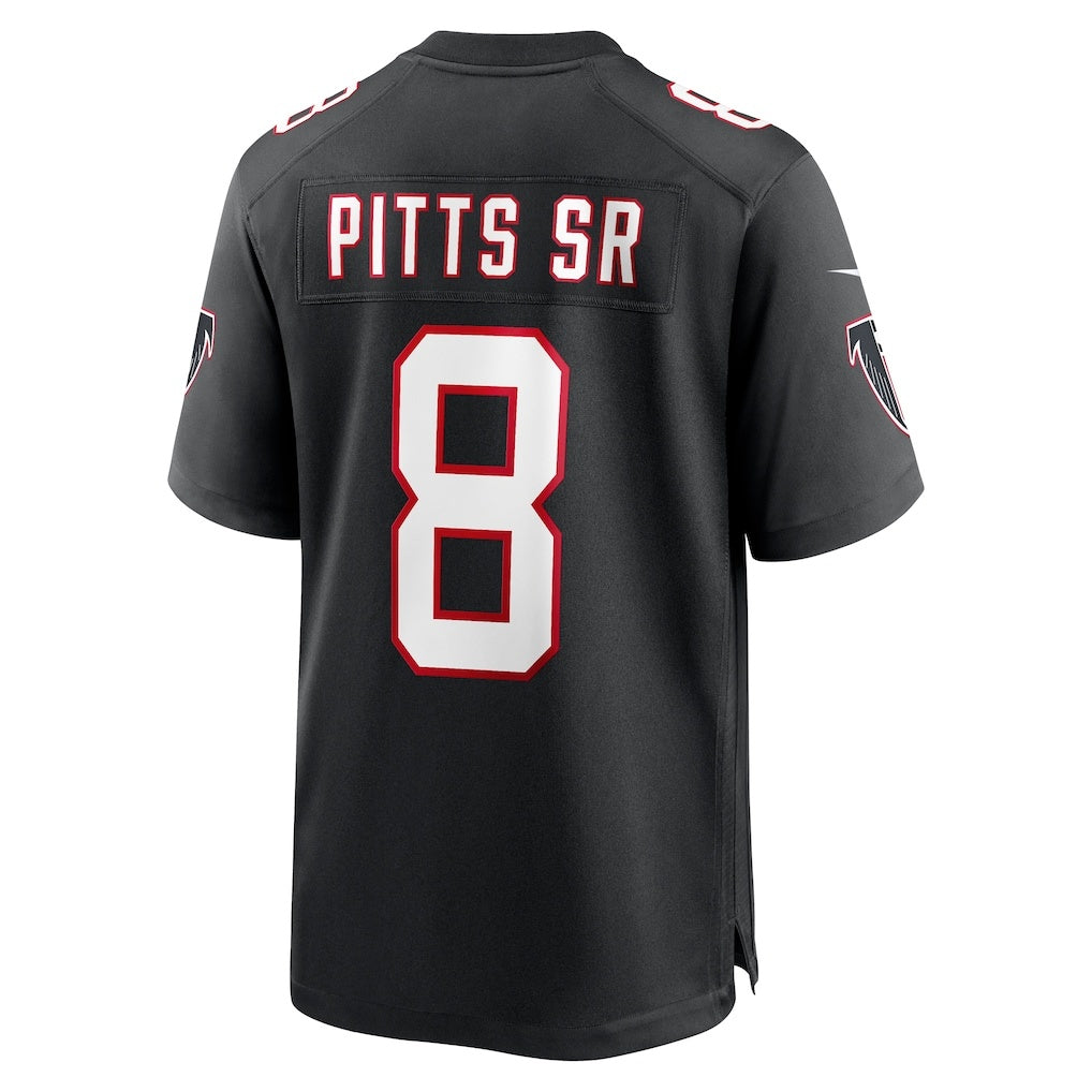 A.Falcons #8 Kyle Pitts Sr. Black Alternate Game Stitched Football American Jersey