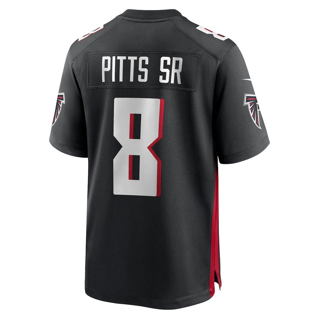 A.Falcons #8 Kyle Pitts Sr. Black Team Game Stitched Football American Jersey