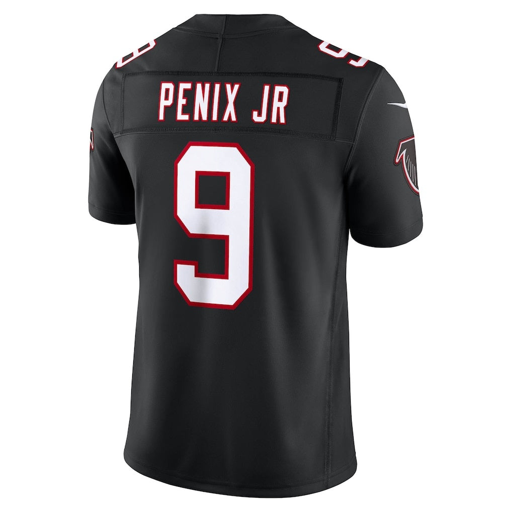 A.Falcons #9 Michael Penix Jr. Black Alternate Throwback Vapor F.U.S.E. Stitched Limited Football Jersey