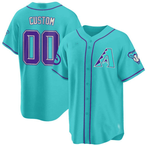 Arizona Diamondbacks 2024 Teal Purple Custom Jersey â€?Teal Baseball Jersey