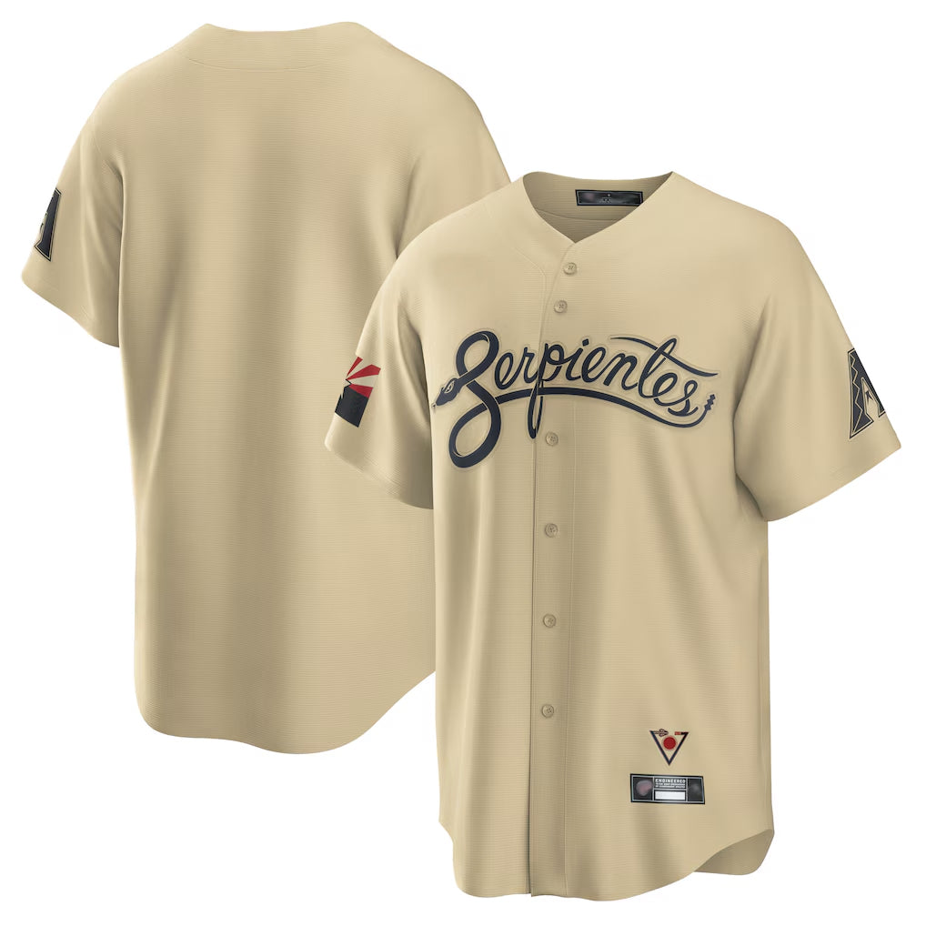 Arizona Diamondbacks Tan City Connect Home Game Blank Player Stitched Baseball Jersey