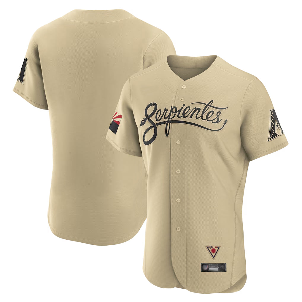 Arizona Diamondbacks Tan City Connect Limited Elite Home Game Blank Player Stitched Baseball Jersey