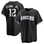 Arizona Diamondbacks #12 Lourdes Gurriel Jr Player Black Game Home Stitched Baseball Jersey