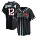 Arizona Diamondbacks #12 Lourdes Gurriel Jr Player Black Home Game Stitched Baseball Jersey
