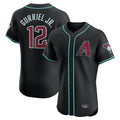 Arizona Diamondbacks #12 Lourdes Gurriel Jr Player Black Limited Elite Home Game Stitched Baseball Jersey