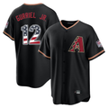 Arizona Diamondbacks #12 Lourdes Gurriel Jr Black USA 250 Fourth of July Stitched Baseball Jersey