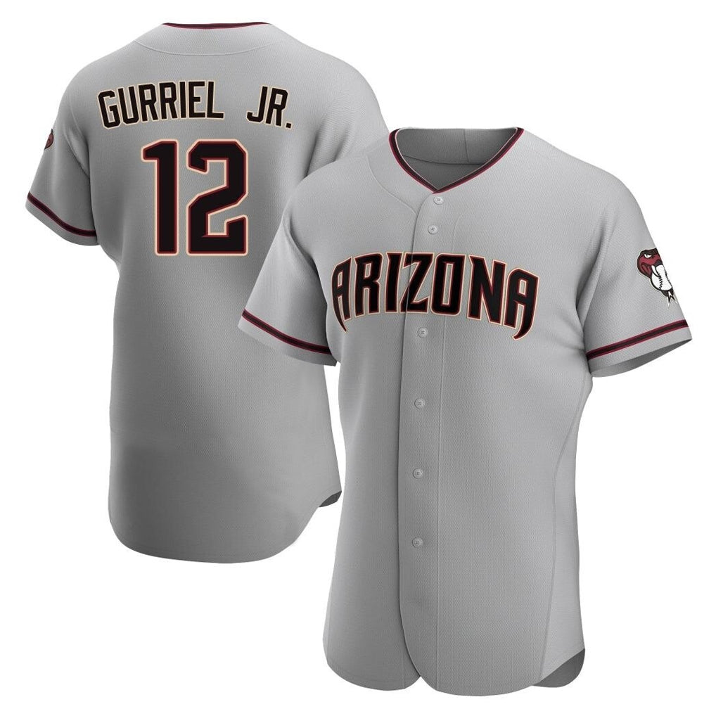 Arizona Diamondbacks #12 Lourdes Gurriel Jr Player Gray Road Limited Elite Home Game Stitched Baseball Jersey