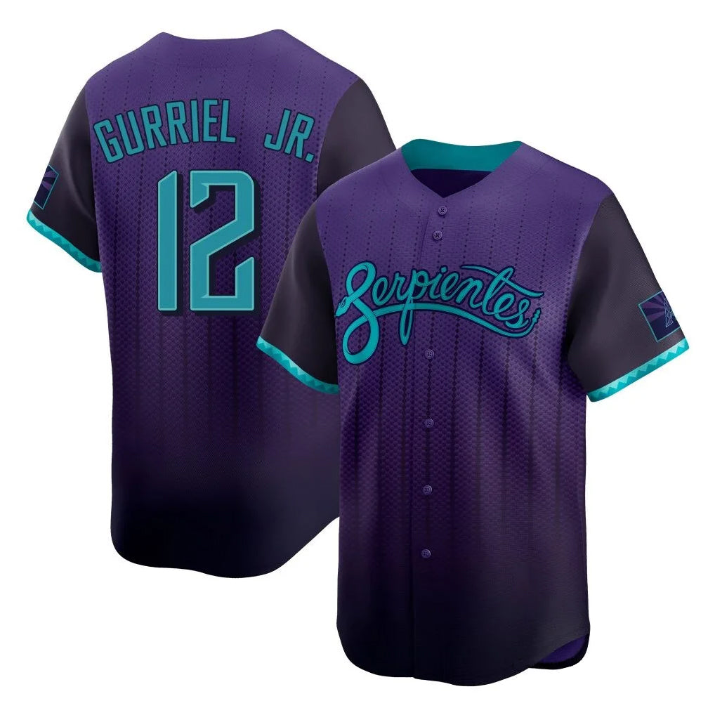 Arizona Diamondbacks #12 Lourdes Gurriel Jr Player Purple City Connect Limited Home Game Stitched Baseball Jersey
