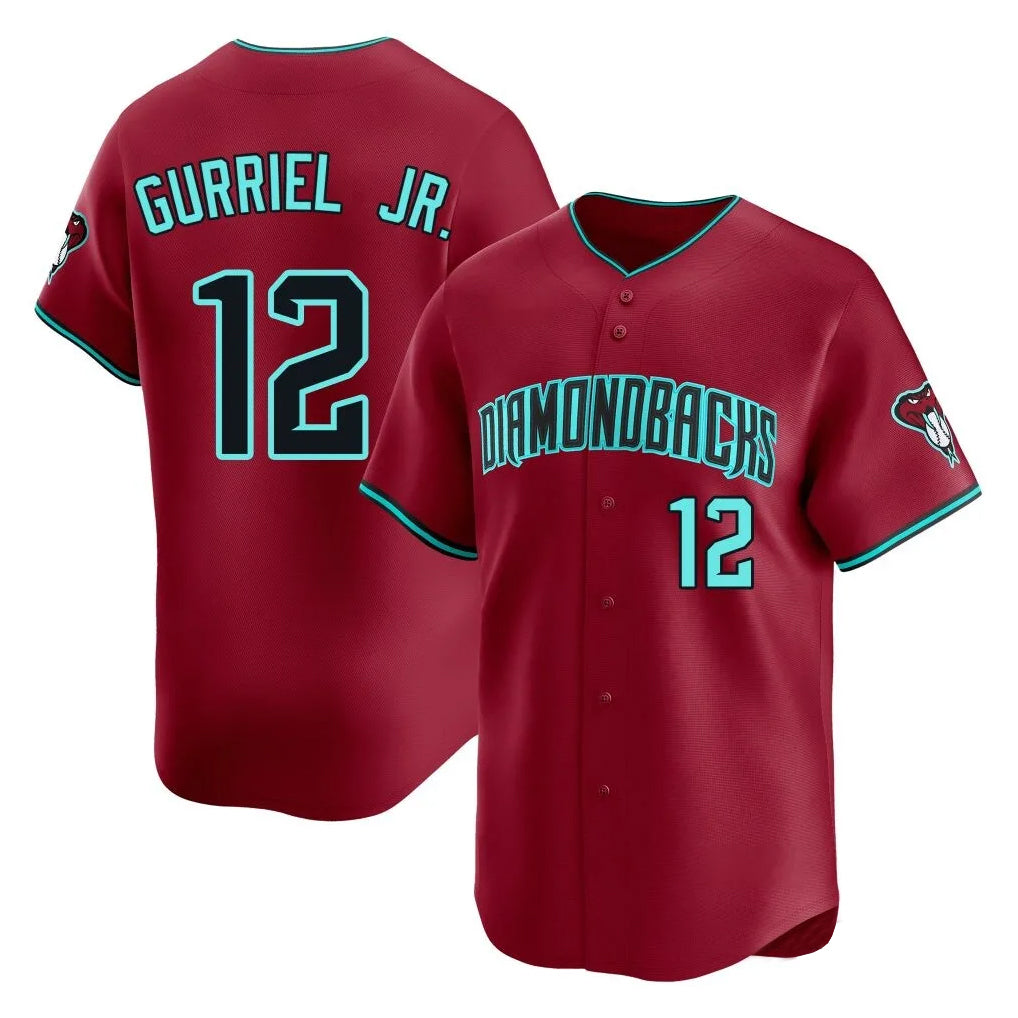 Arizona Diamondbacks #12 Lourdes Gurriel Jr Player Red Limited Home Game Stitched Baseball Jersey