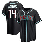 Arizona Diamondbacks #14 Gabriel Moreno Player Black Home Game Stitched Baseball Jersey