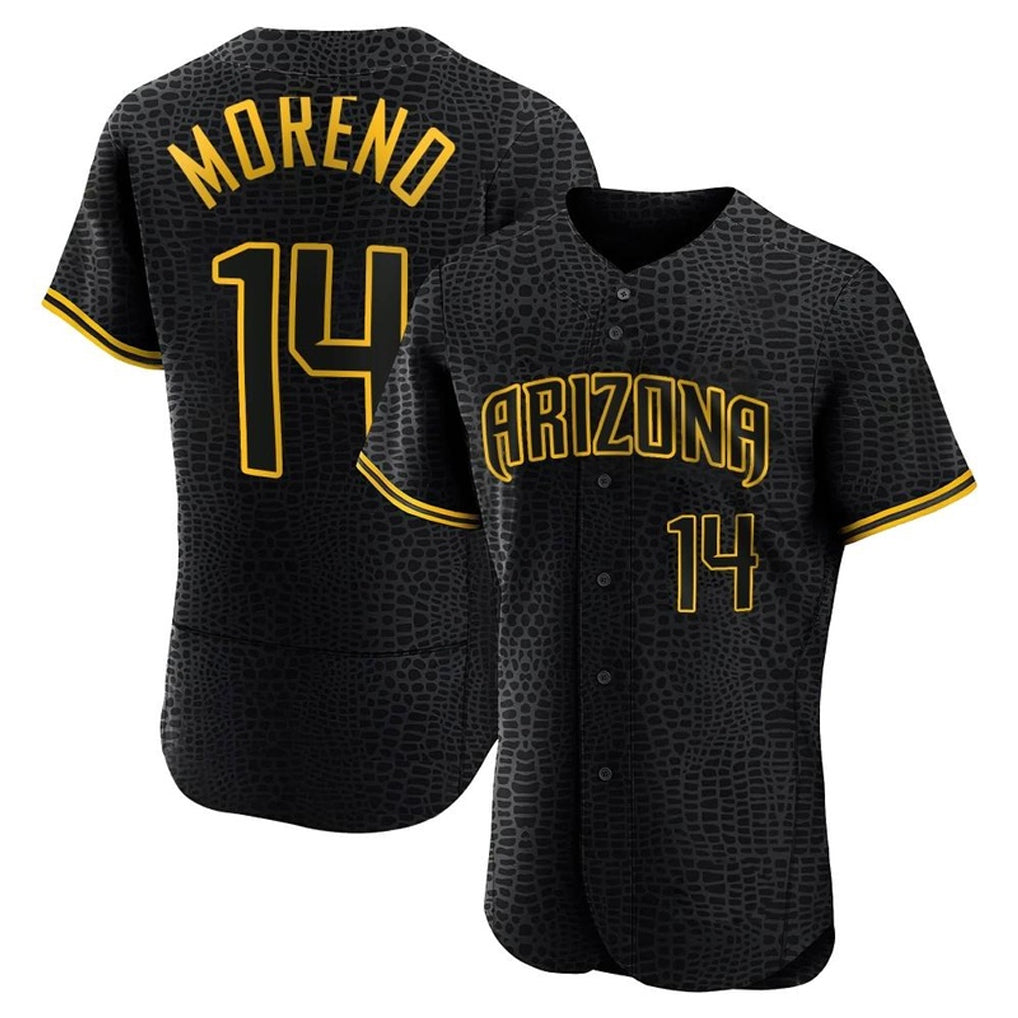 Arizona Diamondbacks #14 Gabriel Moreno Player Black Snake Skin City Limited Elite Home Game Stitched Baseball Jersey