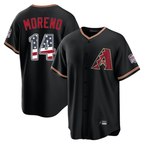 Arizona Diamondbacks #14 Gabriel Moreno Black USA 250 Fourth of July Stitched Baseball Jersey