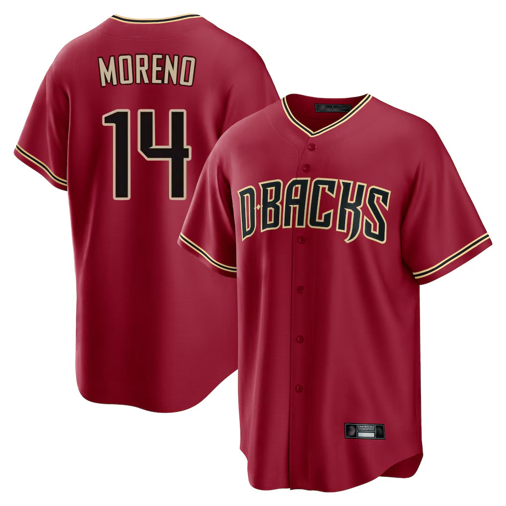 Arizona Diamondbacks #14 Gabriel Moreno Player Red Home Game Stitched Baseball Jersey