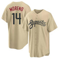 Arizona Diamondbacks #14 Gabriel Moreno Player Tan City Connect Home Game Stitched Baseball Jersey