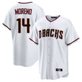 Arizona Diamondbacks #14 Gabriel Moreno Player White Home Game Stitched Baseball Jersey
