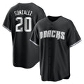 Arizona Diamondbacks #20 Luis Gonzalez Player Black Game Home Stitched Baseball Jersey
