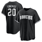 Arizona Diamondbacks #20 Luis Gonzalez Player Black Game Home Stitched Baseball Jersey