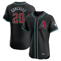 Arizona Diamondbacks #20 Luis Gonzalez Player Black Limited Elite Home Game Stitched Baseball Jersey