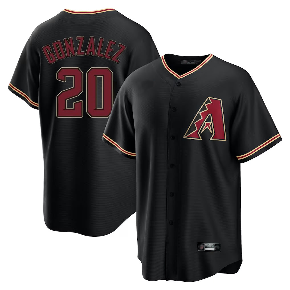 Arizona Diamondbacks #20 Luis Gonzalez Player Black Limited Home Stitched Baseball Jersey