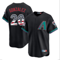 Arizona Diamondbacks #20 Luis Gonzalez Black USA 250 Fourth of July Stitched Baseball Jerseys