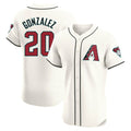 Arizona Diamondbacks #20 Luis Gonzalez Player Cream Limited Elite Home Game Stitched Baseball Jersey