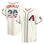 Arizona Diamondbacks #20 Luis Gonzalez Cream USA 250 Fourth of July Home Stitched Baseball Jersey