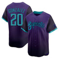 Arizona Diamondbacks #20 Luis Gonzalez Player Purple City Connect Limited Home Game Stitched Baseball Jersey
