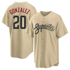 Arizona Diamondbacks #20 Luis Gonzalez Player Tan City Connect Home Game Stitched Baseball Jersey