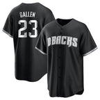 Arizona Diamondbacks #23 Zac Gallen Player Black Game Home Stitched Baseball Jersey