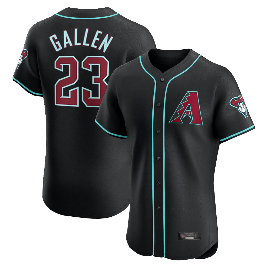 Arizona Diamondbacks #23 Zac Gallen Player Black Limited Elite Home Game Stitched Baseball Jersey