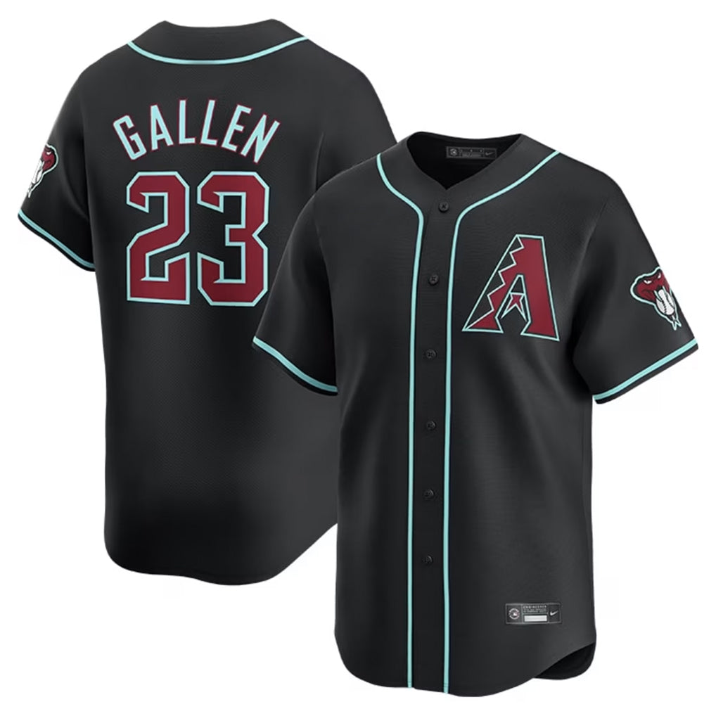 Arizona Diamondbacks #23 Zac Gallen Player Black Limited Home Game Stitched Baseball Jersey