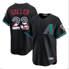 Arizona Diamondbacks #23 Zac Gallen Black USA 250 Fourth of July Stitched Baseball Jerseys