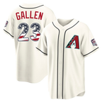 Arizona Diamondbacks #23 Zac Gallen Cream USA 250 Fourth of July Home Stitched Baseball Jersey