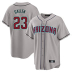 Arizona Diamondbacks #23 Zac Gallen Player Gray Road Home Game Stitched Baseball Jersey