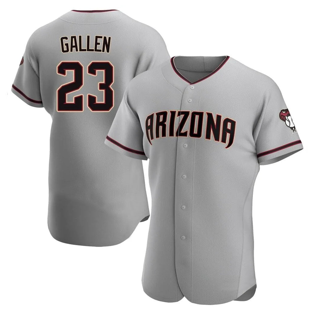 Arizona Diamondbacks #23 Zac Gallen Player Gray Road Limited Elite Home Game Stitched Baseball Jersey