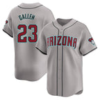 Arizona Diamondbacks #23 Zac Gallen Player Gray Road Limited Home Game Stitched Baseball Jersey