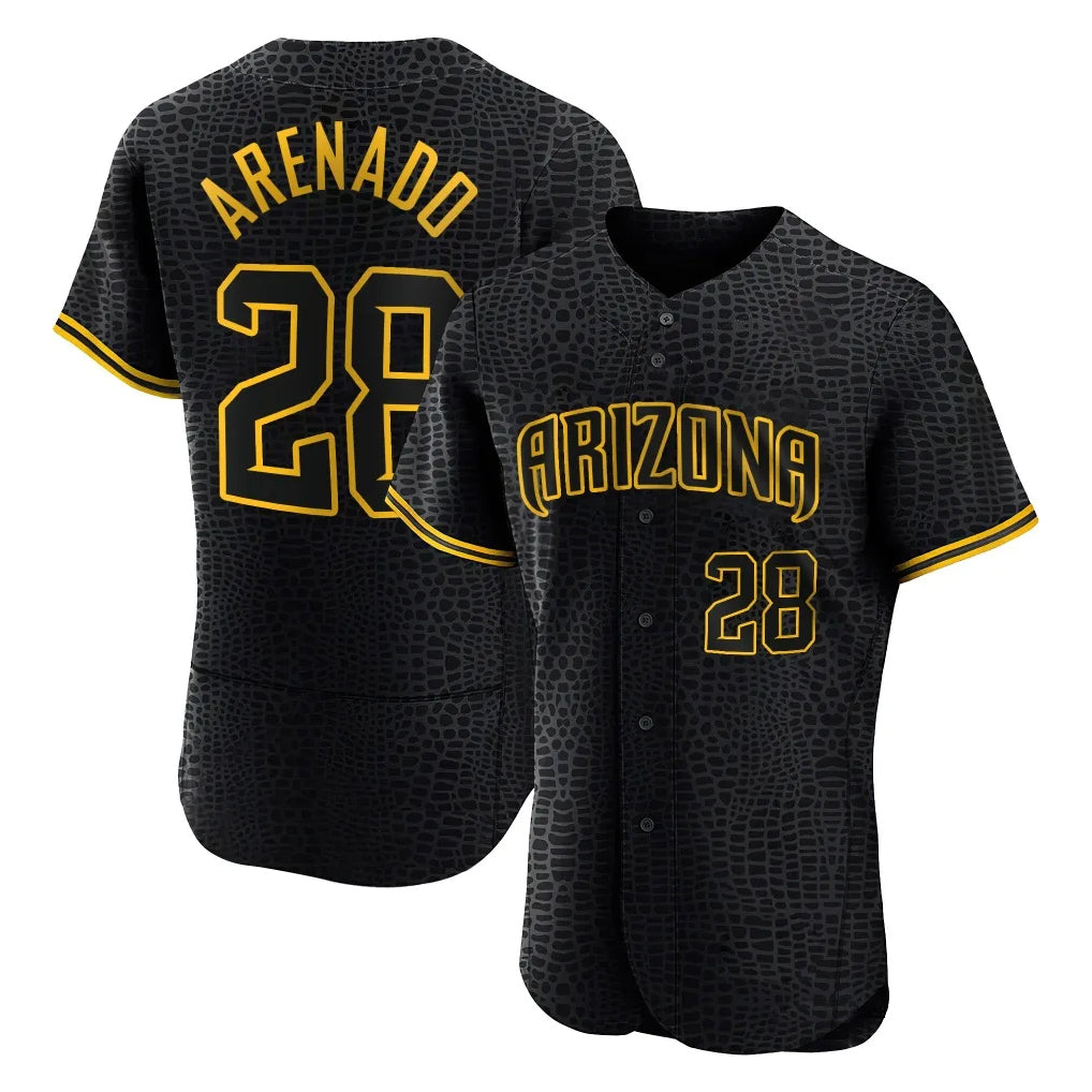 Arizona Diamondbacks #28 Nolan Arenado Player Black Snake Skin City Limited Elite Home Game Stitched Baseball Jersey