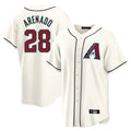 Arizona Diamondbacks #28 Nolan Arenado Player Cream Home Game Stitched Baseball Jersey
