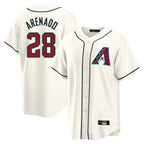 Arizona Diamondbacks #28 Nolan Arenado Player Cream Home Game Stitched Baseball Jersey