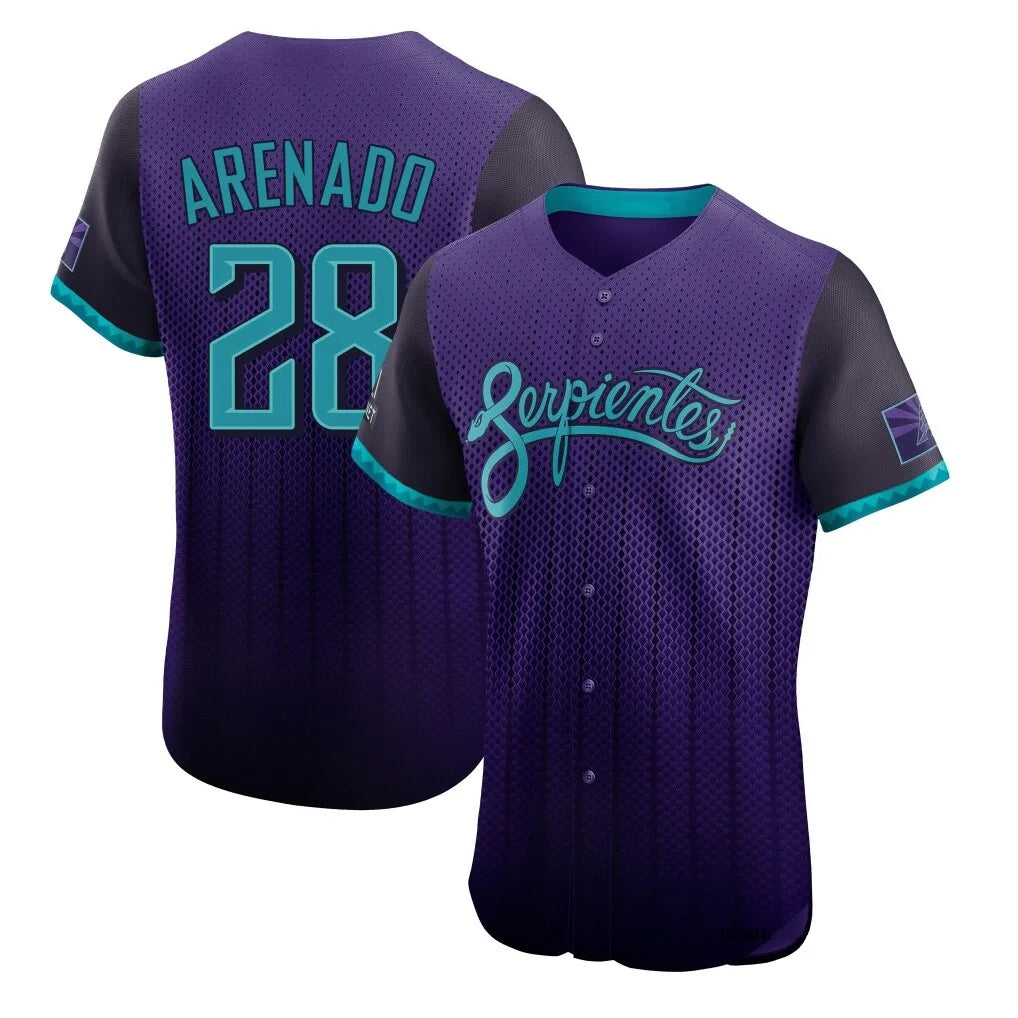 Arizona Diamondbacks #28 Nolan Arenado Player Purple City Connect Limited Elite Home Game Stitched Baseball Jersey