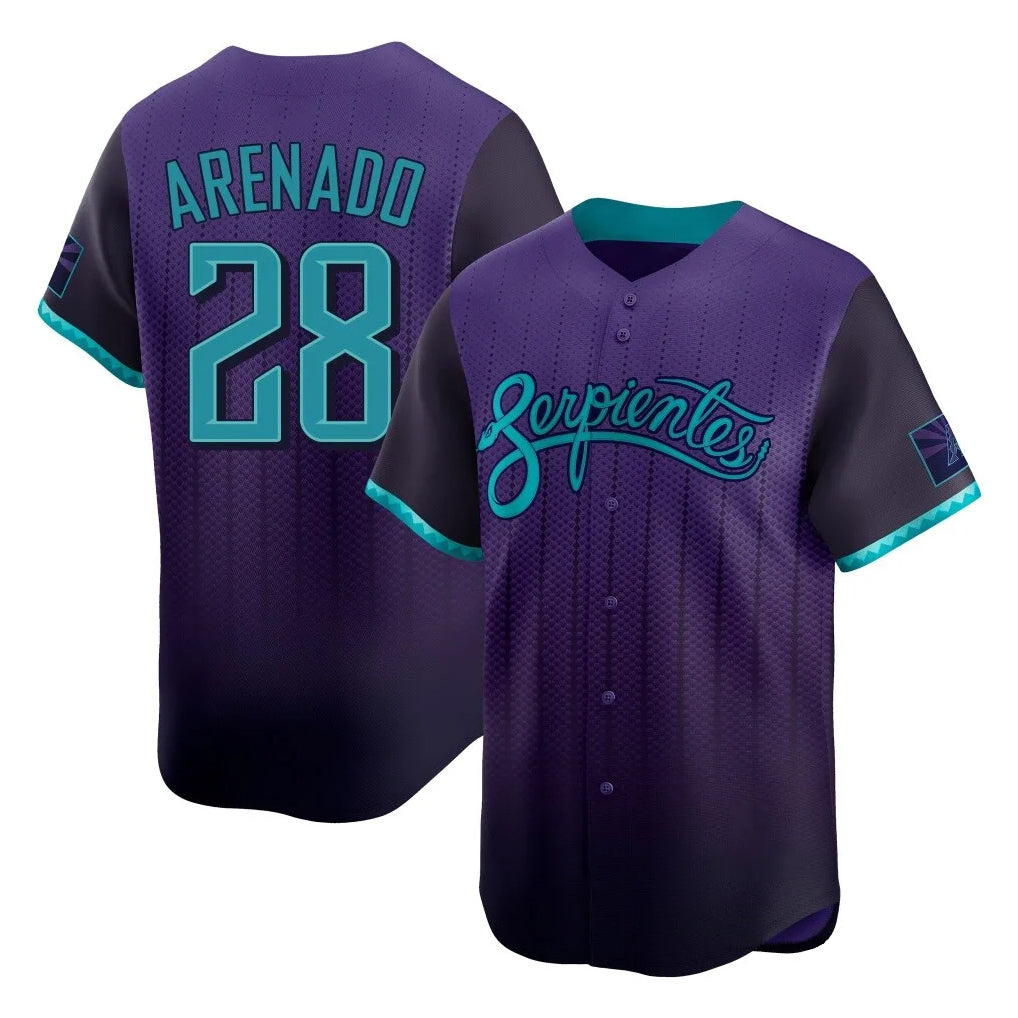 Arizona Diamondbacks #28 Nolan Arenado Player Purple City Connect Limited Home Game Stitched Baseball Jersey