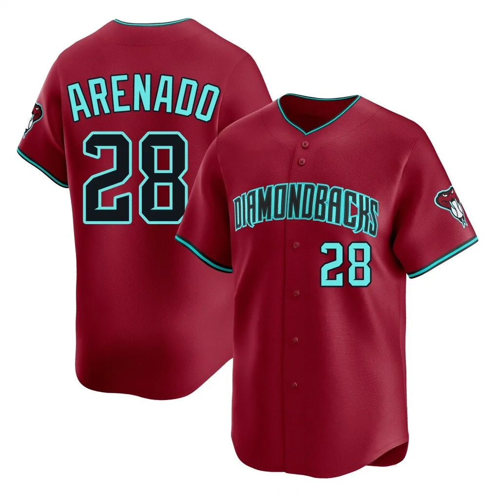 Arizona Diamondbacks #28 Nolan Arenado Player Red Limited Home Game Stitched Baseball Jersey