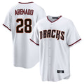 Arizona Diamondbacks #28 Nolan Arenado Player White Home Game Stitched Baseball Jersey
