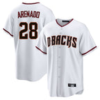 Arizona Diamondbacks #28 Nolan Arenado Player White Home Game Stitched Baseball Jersey