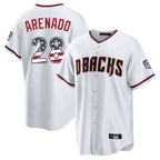 Arizona Diamondbacks #28 Nolan Arenado Player White USA 250 Fourth of July Home Game Stitched Baseball Jersey