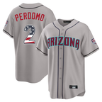Arizona Diamondbacks #2 Geraldo Perdomo Gray USA 250 Fourth of July Home Game Stitched Baseball Jerseys